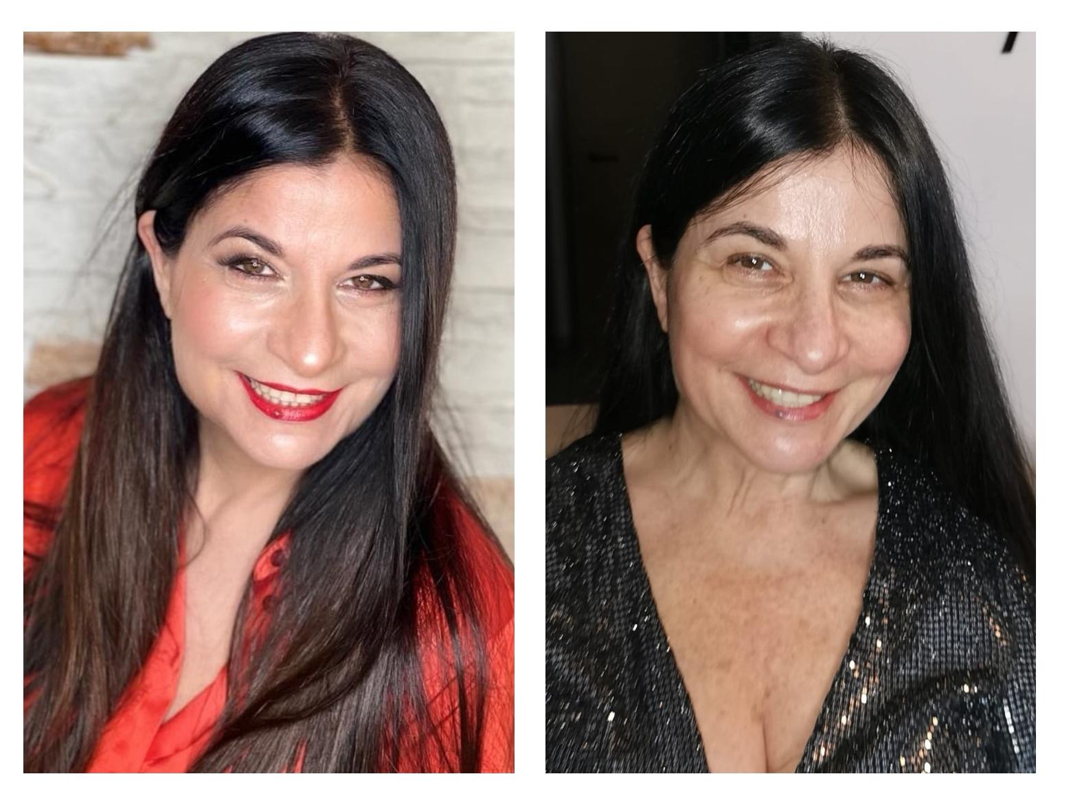 איפור אלגנטי לפני ואחרי